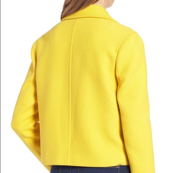 Yellow Cropped Peacoat - Picture 3 of 5
